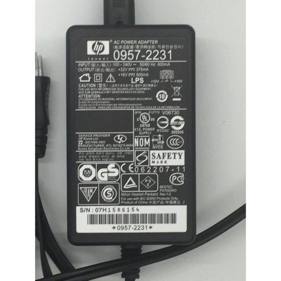 HP Printer Power Adapter Supply 0957-2231 AC 32V 375mA C4280 C4580 C4485 - Picture 2 of 3